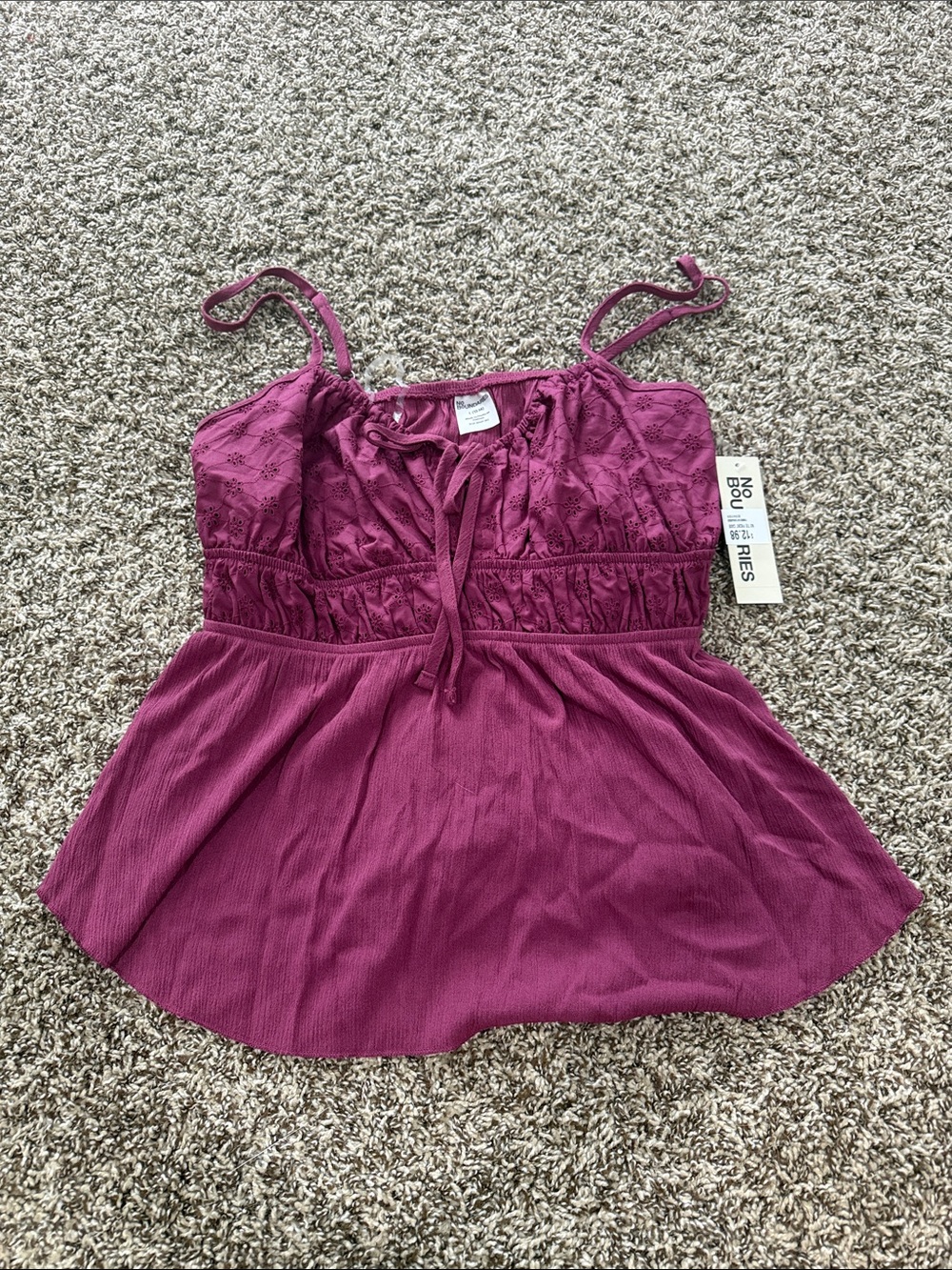 No boundaries baby doll tank